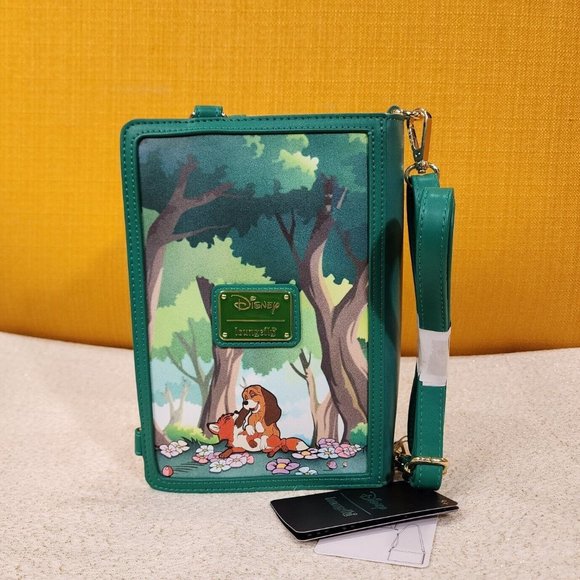 Loungefly Disney Fox and The Hound Classic Story Book Convertible Mini Backpack - Picture 4 of 13